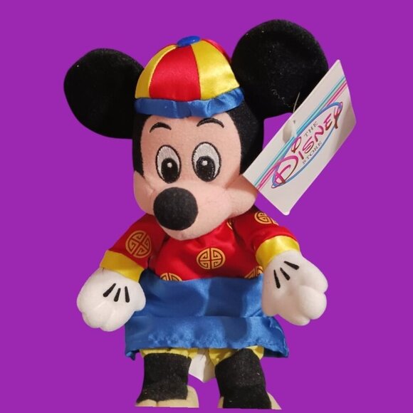 Disney Mickey Mouse Plush Toy In Traditional Chinese Outfit - Picture 1 of 4